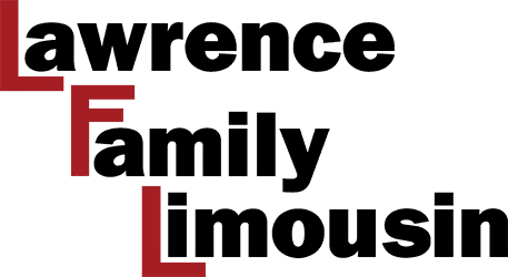 Logo with the words Lawrence Family Limousin in bold black text, arranged so the initial letters L, F, and L are aligned vertically in large red font on the left.